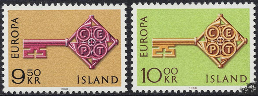 Island 1968 ** - EUROPA, Schlüssel