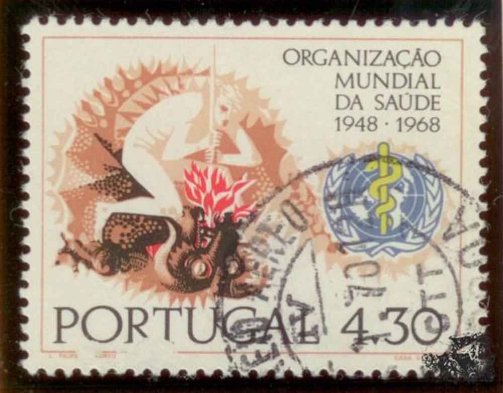 Portugal 1968 - 10. Juli. 20 Jahre Weltgesundheitsorganisation (WHO), 4,30 Escudos