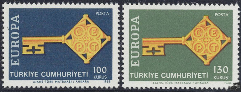 Türkei 1968 ** - EUROPA, Schlüssel