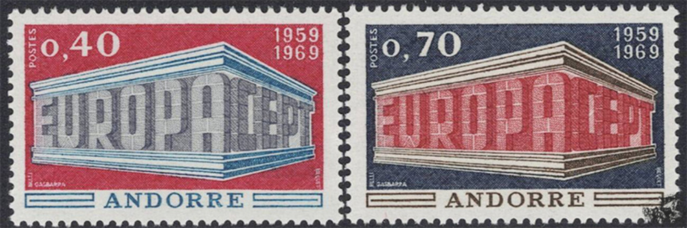 Andorra franz. 1969 ** - EUROPA, Tempelform