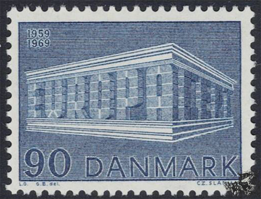 Dänemark 1969 ** - EUROPA, Tempelform Dänemark 1969 ** - EUROPA, Tempelform