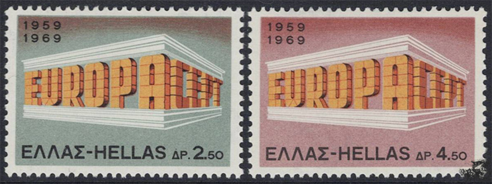 Griechenland 1969 ** - EUROPA, Tempelform