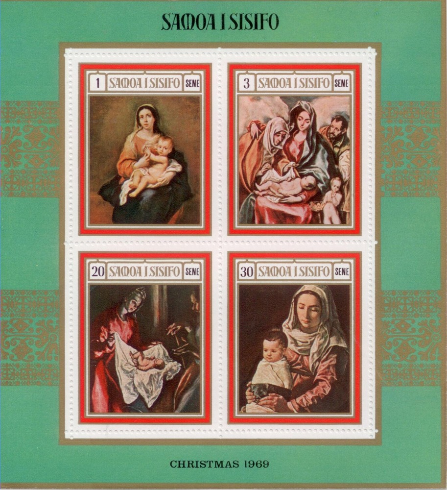 Weihnachtsblock 1969 Samoa Weihnachtsblock 1969 Samoa