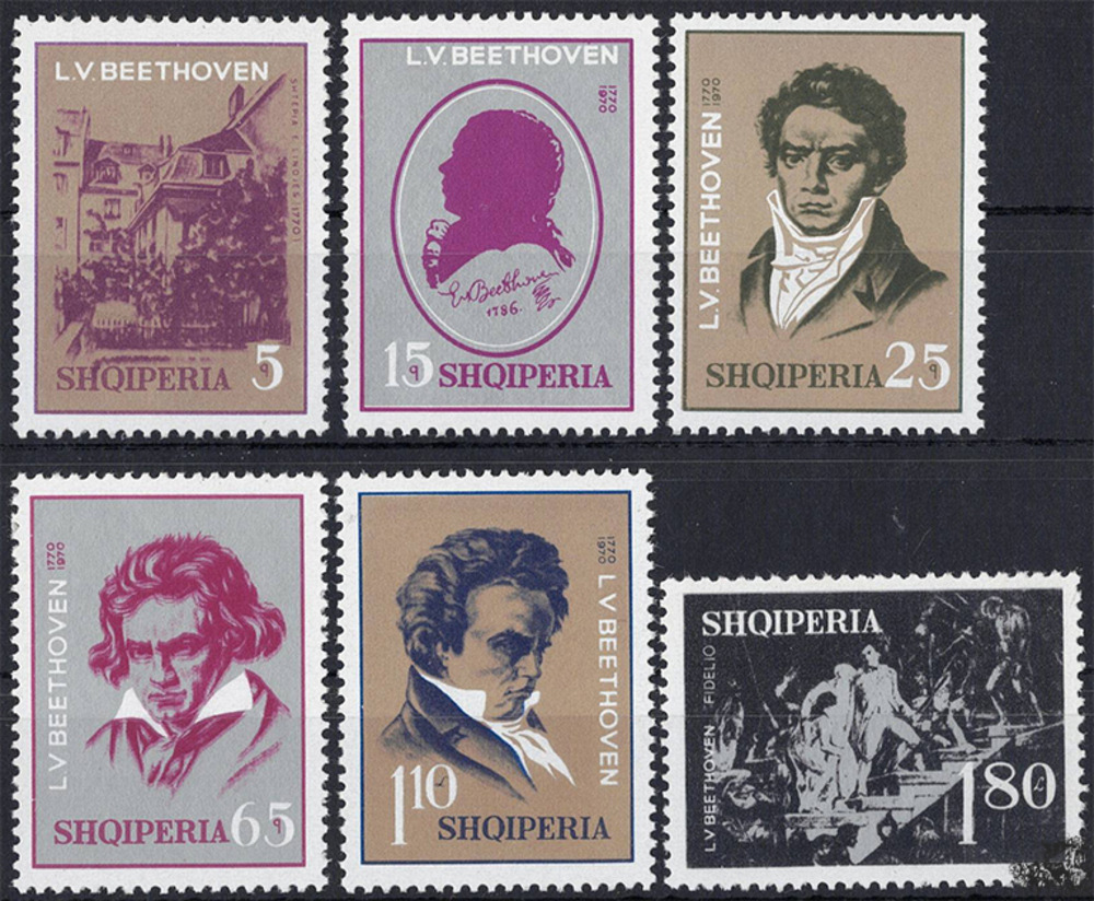 Albanien 1970 o - 200. Geburtstag von Ludwig van Beethoven