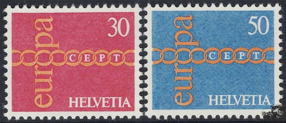 Schweiz 1971 ** - EUROPA, Brüderlichkeit Schweiz 1971 ** - EUROPA, Brüderlichkeit