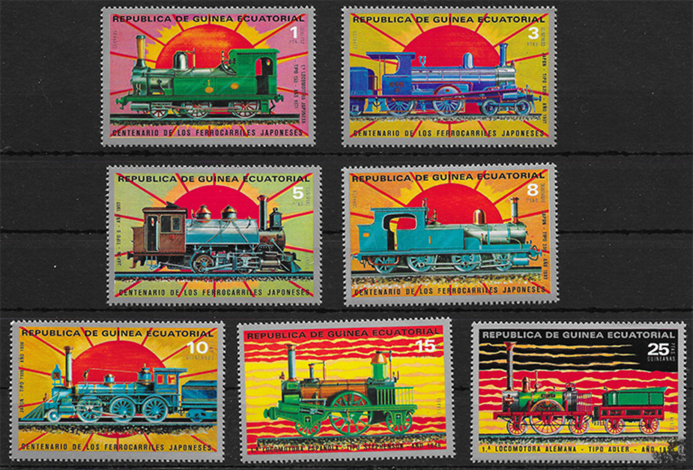 Äquatorial-Guinea 1972 ** - 100 Jahre japanische Eisenbahnen