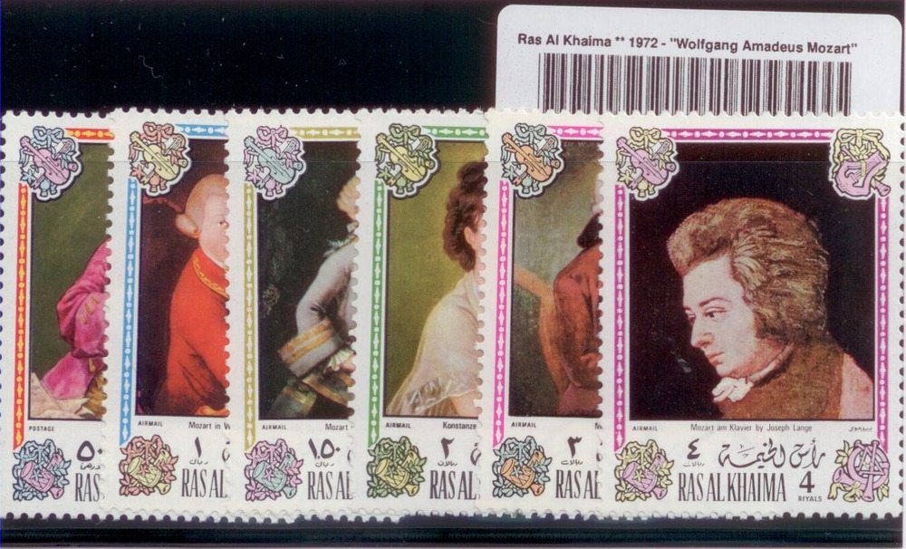 Ras Al Khaima ** 1972 - “Wolfgang Amadeus Mozart“ Ras Al Khaima ** 1972 - “Wolfgang Amadeus Mozart“
