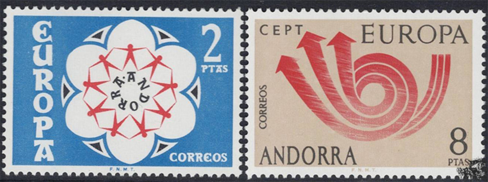 Andorra span. 1973 ** - EUROPA, Blütenmuster Andorra span. 1973 ** - EUROPA, Blütenmuster