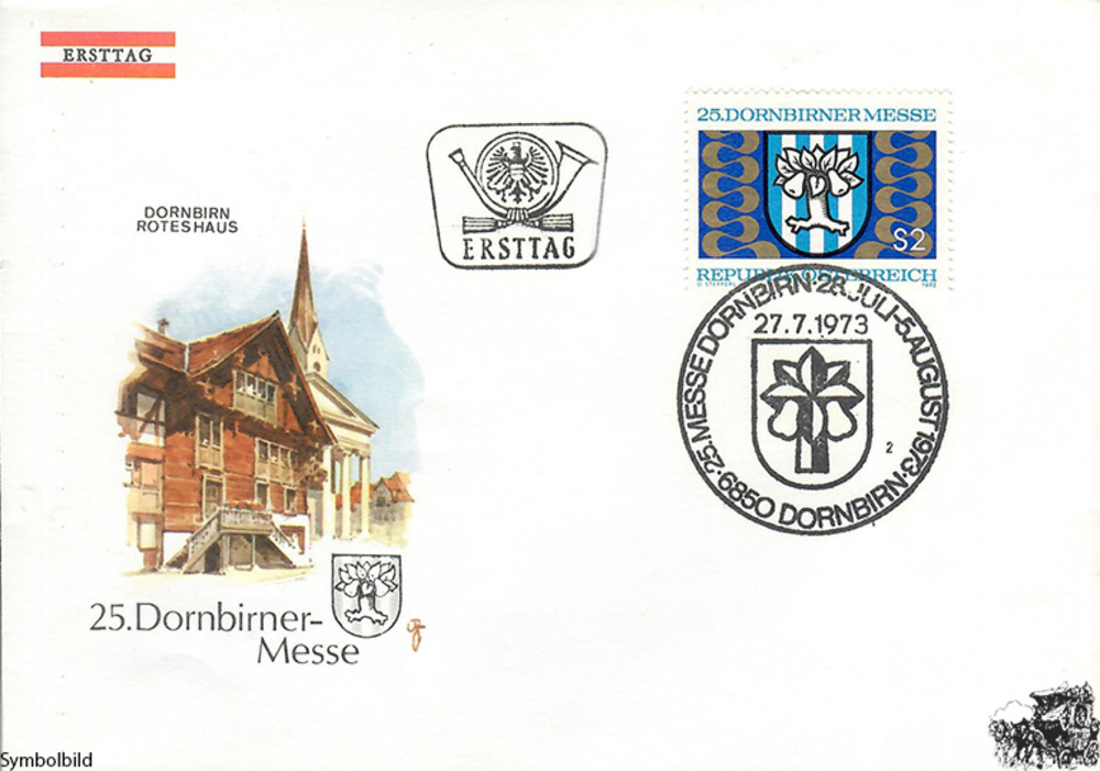 Österreich FDC 1973 - 2 S - 25 Jahre Dornbirner Messe Österreich FDC 1973 - 2 S - 25 Jahre Dornbirner Messe