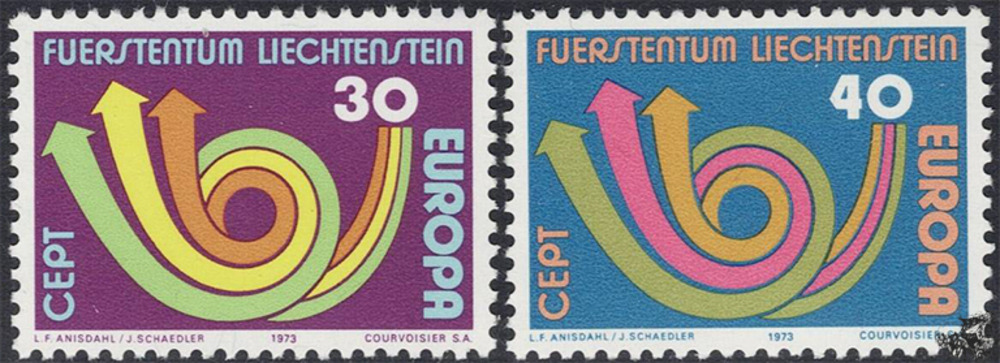 Liechtenstein 1973 ** - EUROPA, Posthorn