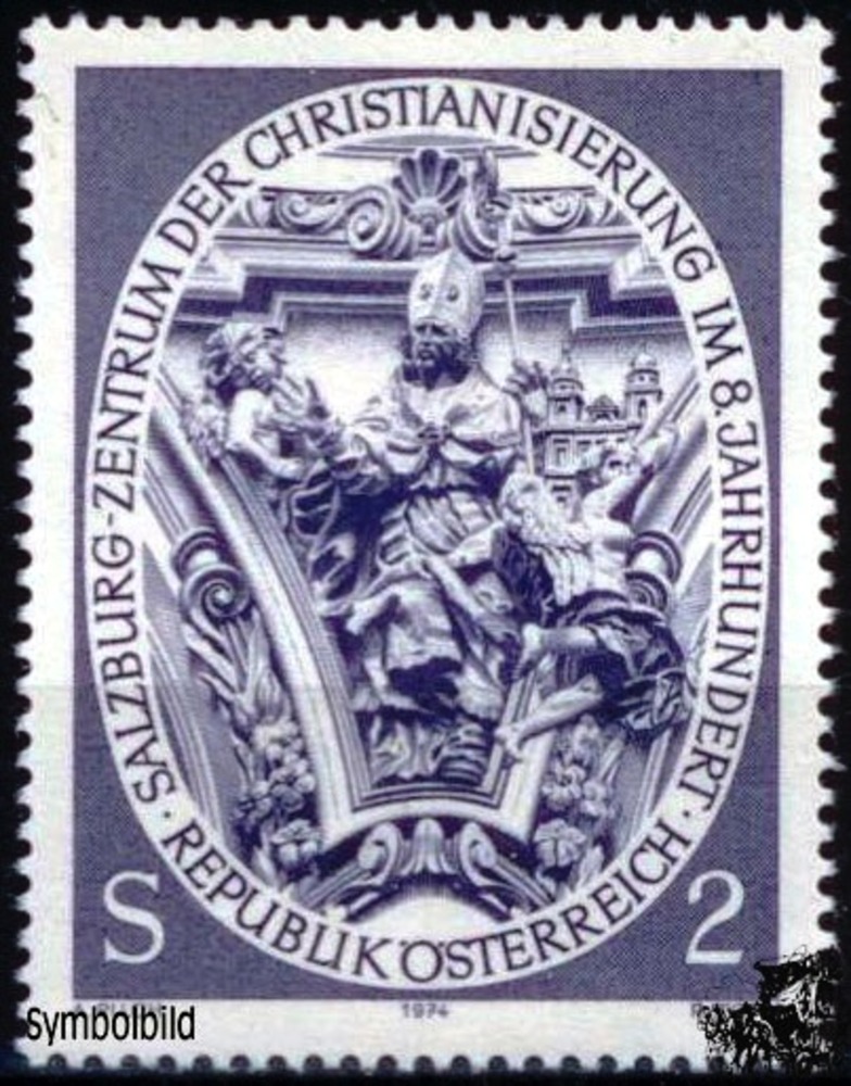 Österreich ** 1974 - 2 S - Salzburg - Zentrum der Christianisierung im 8 Jh.