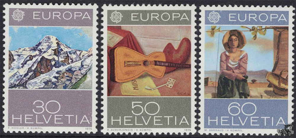 Schweiz 1975 ** - EUROPA, Gemälde Schweiz 1975 ** - EUROPA, Gemälde