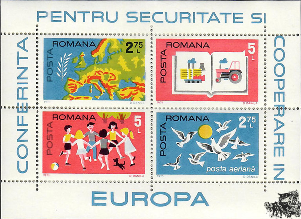 Rumänien 1970 Block ** - Konferenz über Sicherheit und Zusammenarbeit in Europa (KSZE)
