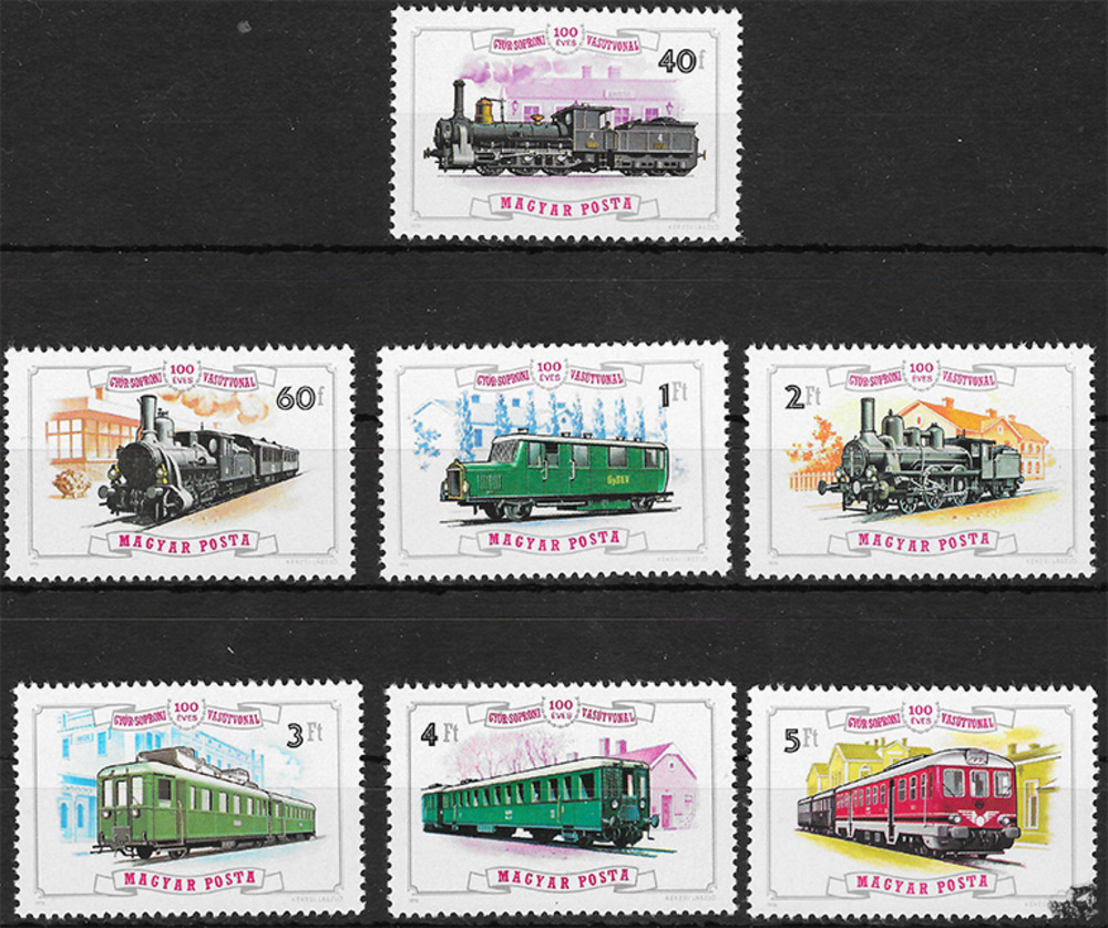 Ungarn 1976 ** - 100 Jahre Eisenbahnlinie Raab-Ödenburg (Györ-Sopron)