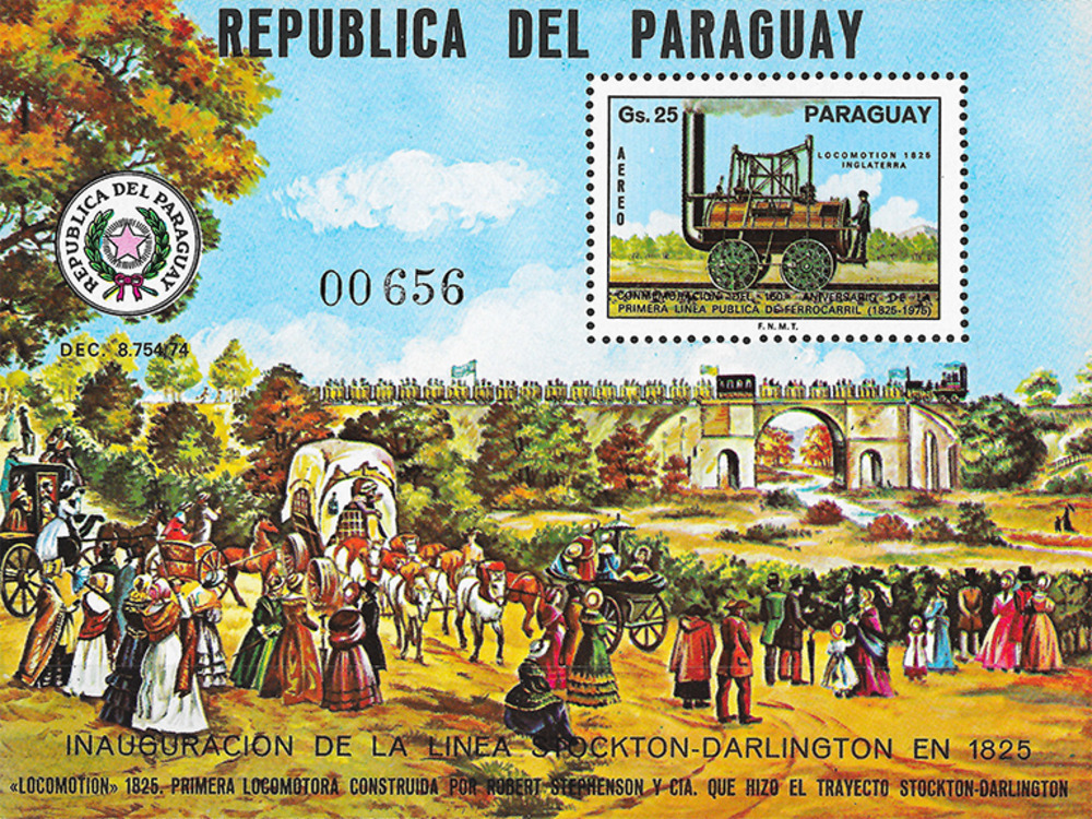 Paraguay 1976 ** - Englische Lokomotive (1825)