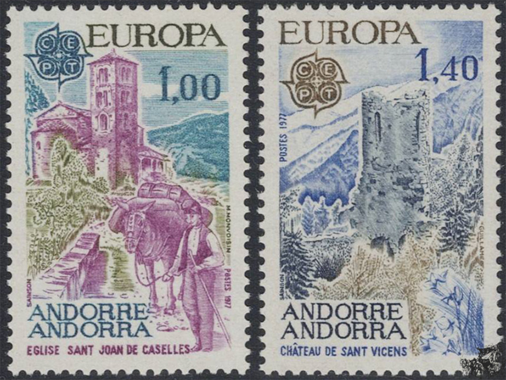 Andorra franz. 1977 ** - EUROPA, Landschaften Andorra franz. 1977 ** - EUROPA, Landschaften