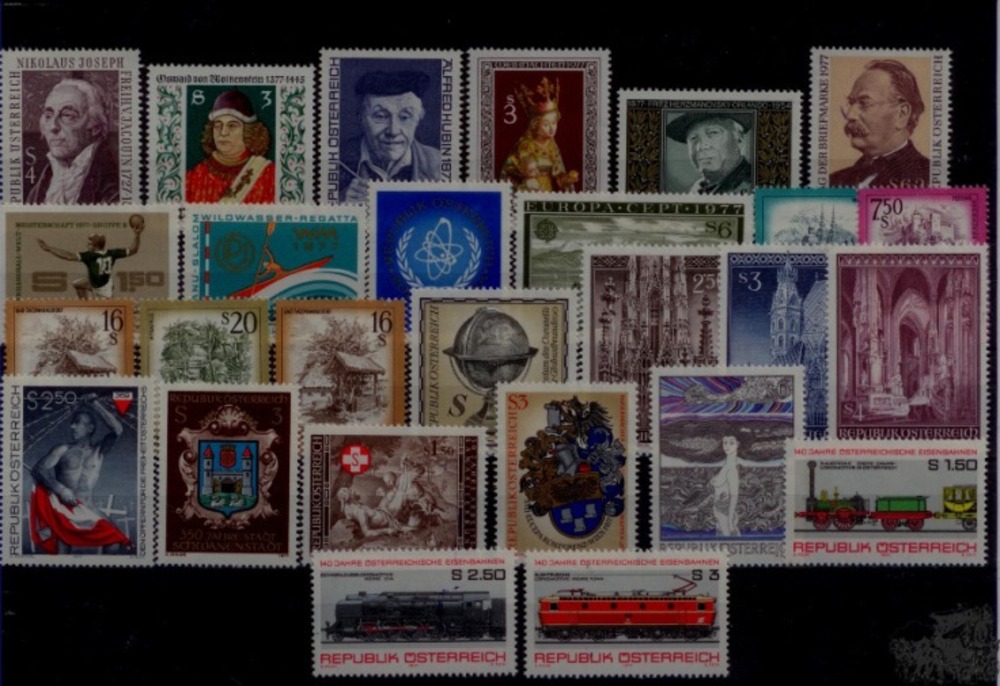 Österreich 1977 kompletter Jahrgang **