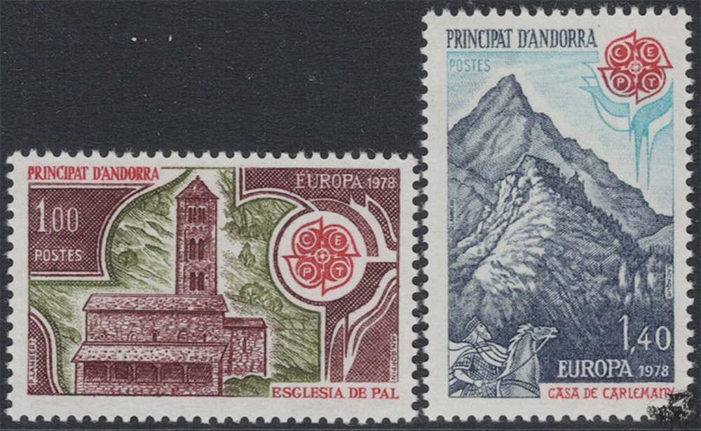 Andorra franz. 1978 o - EUROPA, Baudenkmäler Andorra franz. 1978 o - EUROPA, Baudenkmäler