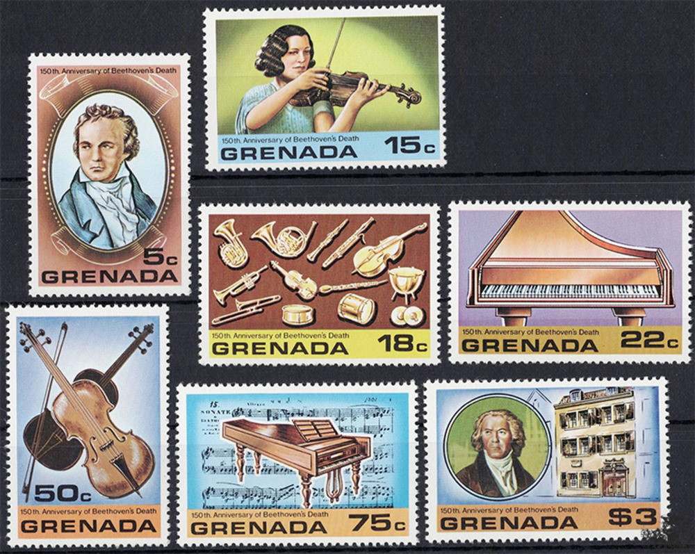 Grenada 1978  ** - 150.Todestag von Ludwig van Beethoven