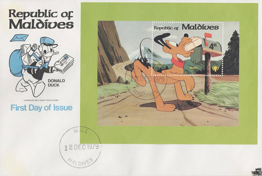 Malediven 1979 FDC - Disneyblock, Pluto 