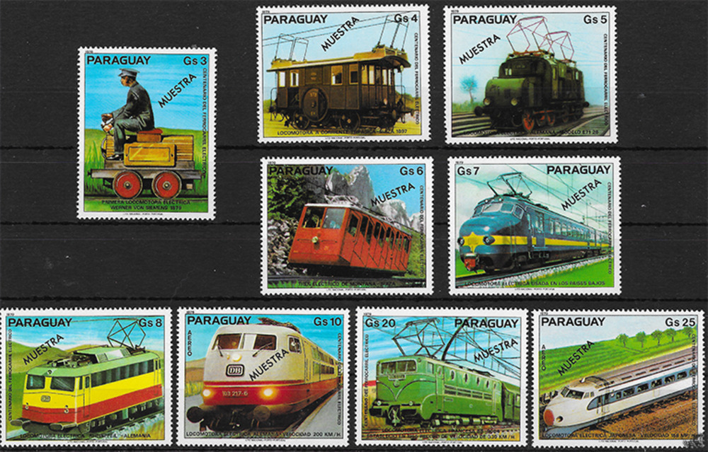 Paraguay 1979 ** - 100 Jahre elektrische Eisenbahnen