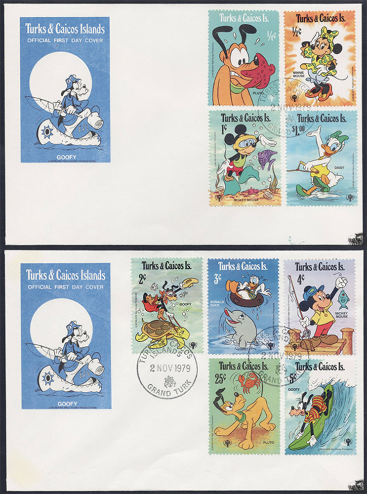 Turks und Caicos Inseln 1979 FDC - Disneymarken, Seestern