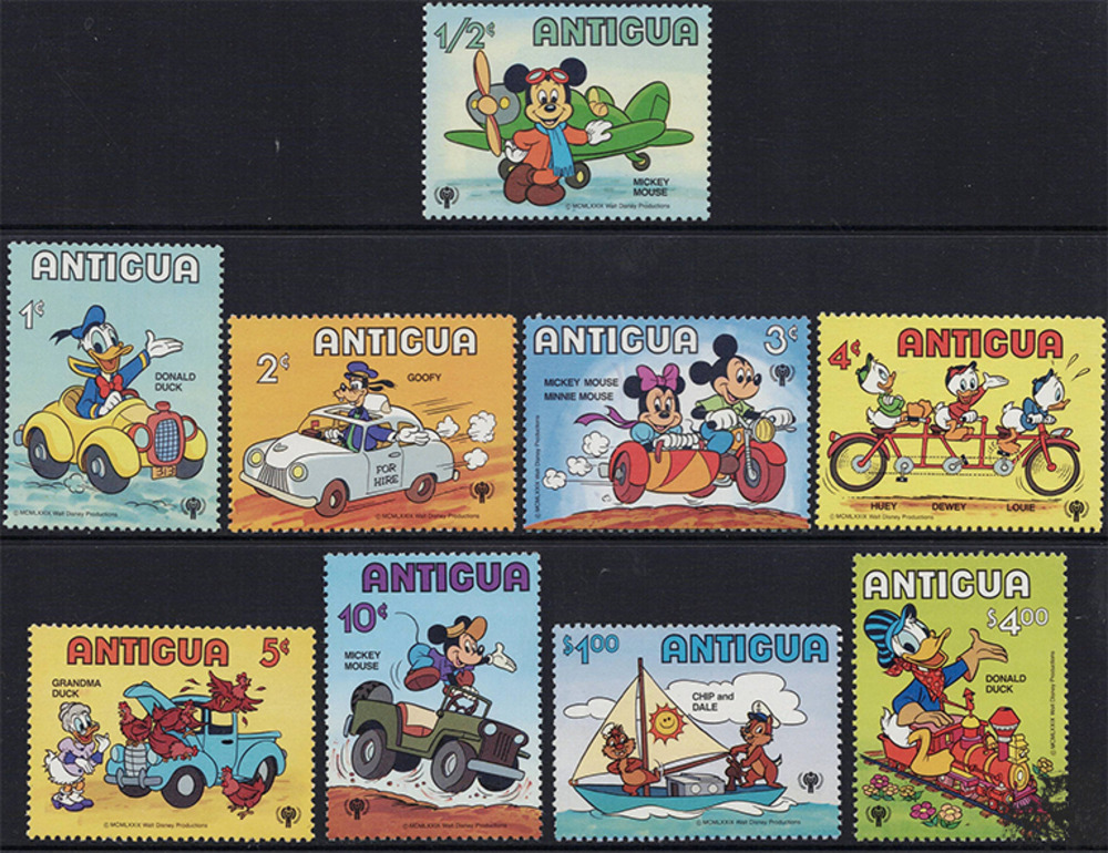 Antigua & Barbuda 1980 ** - Disneymarken, Micky als Pilot