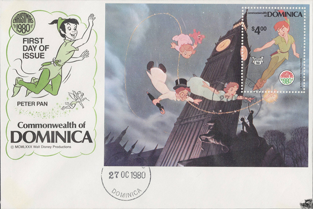 Dominica 1980 FDC - Disneyblock, Peter Pan