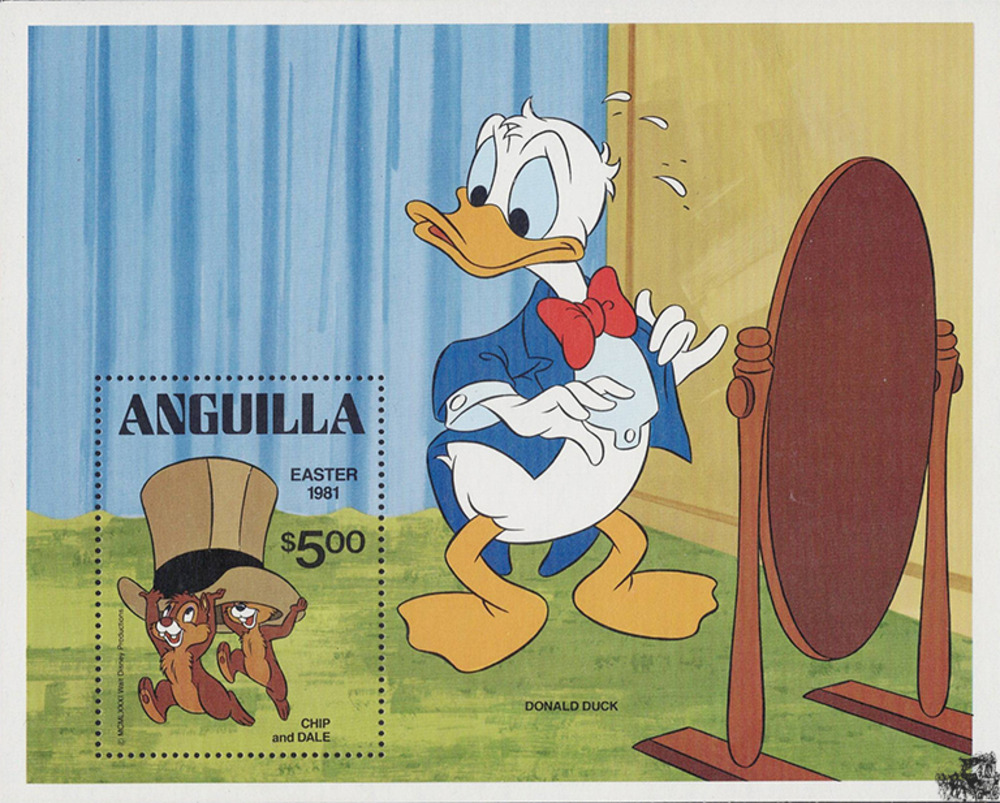 Anguilla 1981 ** - Disneyblock, Chip & Dale