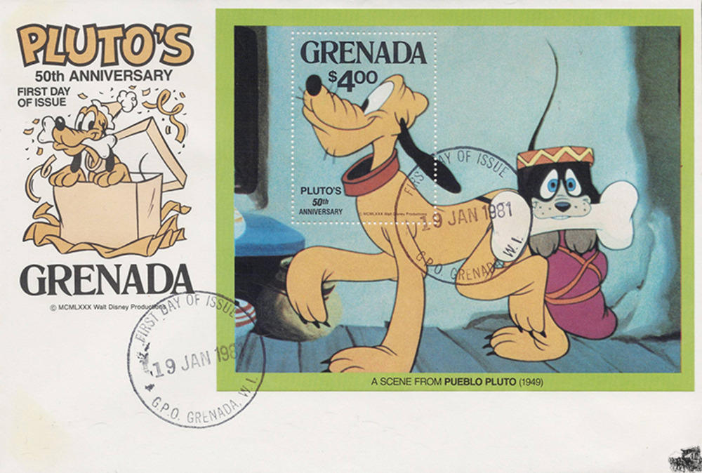 Grenada 1981 FDC - Disneyblock, Pluto