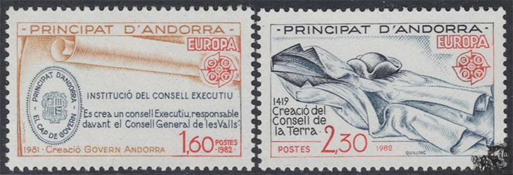 Andorra franz. 1982 ** - EUROPA, hist. Ereignisse Andorra franz. 1982 ** - EUROPA, hist. Ereignisse
