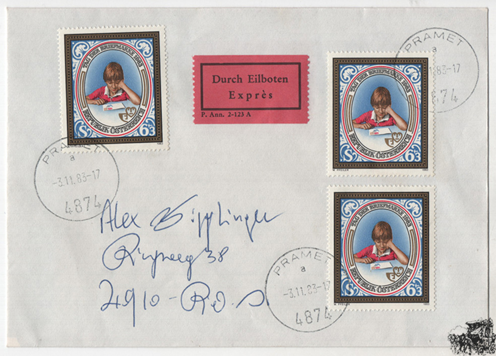 Österreich - Nr. 1788 6+3 Schilling Tag der Briefmarke 1983 Österreich - Nr. 1788 6+3 Schilling Tag der Briefmarke 1983