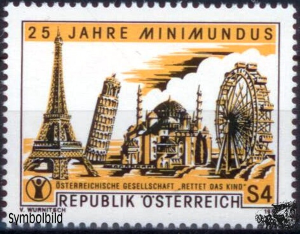 Österreich ** 1984 - 4 S - 25 Jahre Minimundus Österreich ** 1984 - 4 S - 25 Jahre Minimundus