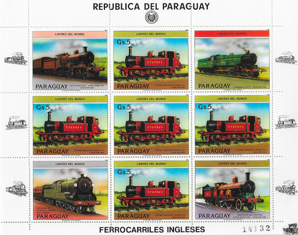 Paraguay 1984 ** - Englische Lokomotiven