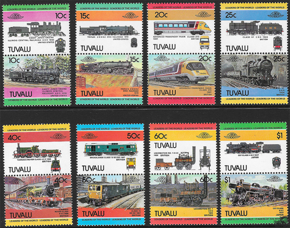  Tuvalu 1984 ** - Lokomotiven, „Casey Jones“ 4-6-0 (1896)