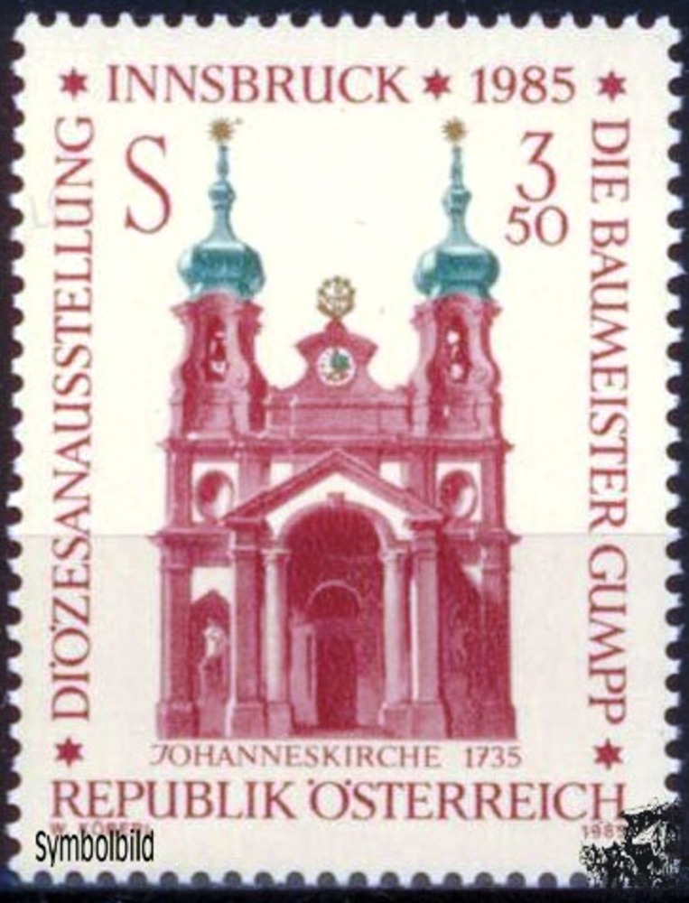 Österreich ** 1985 - 3,50 S - Diözesanaustellung Innsbruck 1985 - Die Baumeister Gumpp