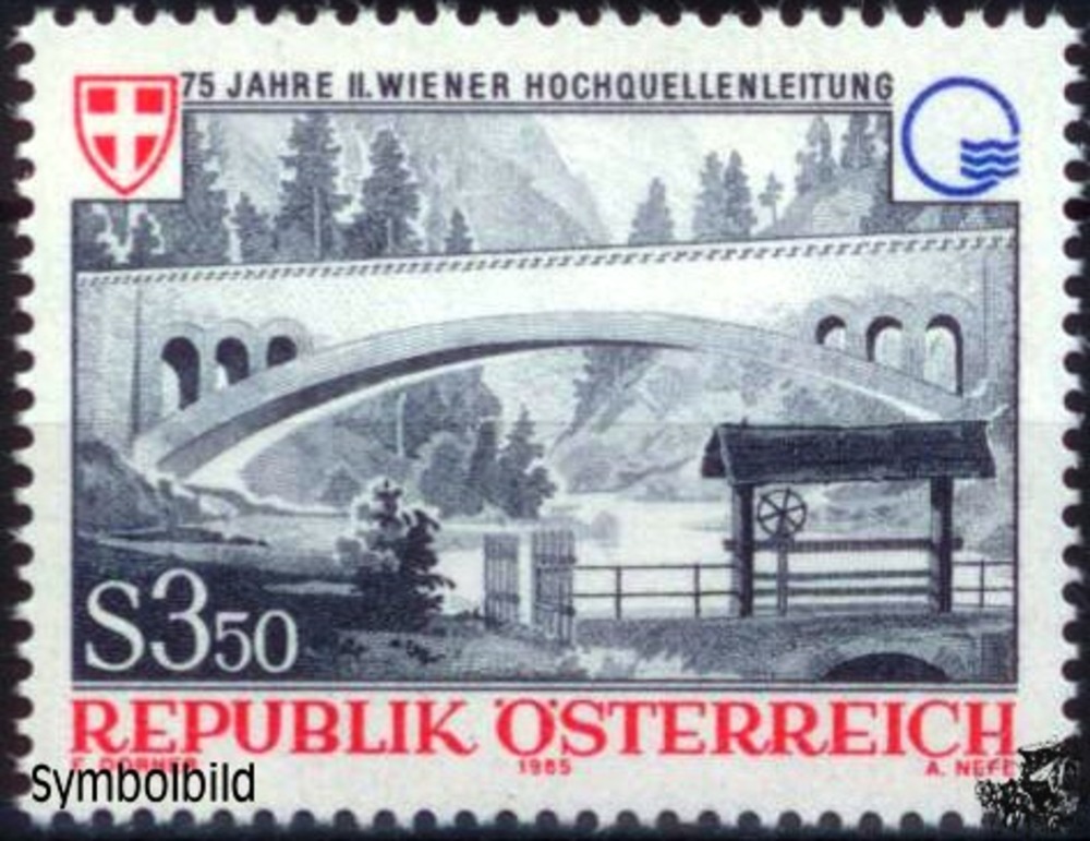 Österreich ** 1985 - 3,50 S - 75 Jahre II Wiener Hochquellenwasserleitung Österreich ** 1985 - 3,50 S - 75 Jahre II Wiener Hochquellenwasserleitung