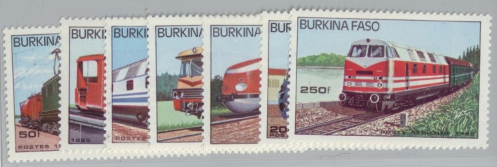 Eisenbahnmarken 1985 Burkina Faso Eisenbahnmarken 1985 Burkina Faso