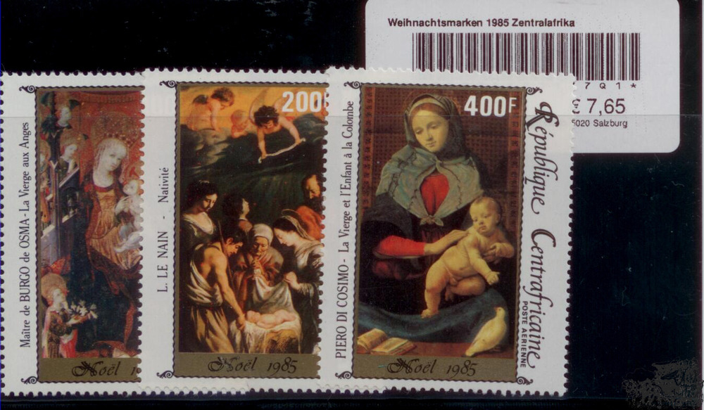 Weihnachtsmarken 1985 Zentralafrika Weihnachtsmarken 1985 Zentralafrika