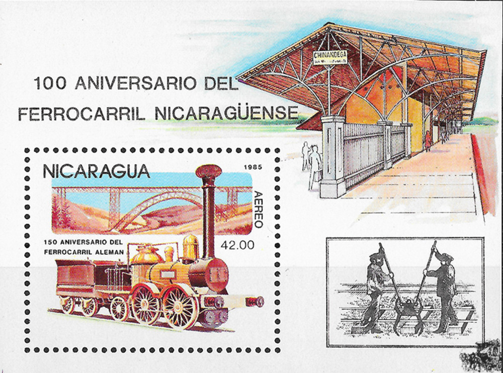 Nicaragua 1985 ** - 150 Jahre deutsche Eisenbahnen