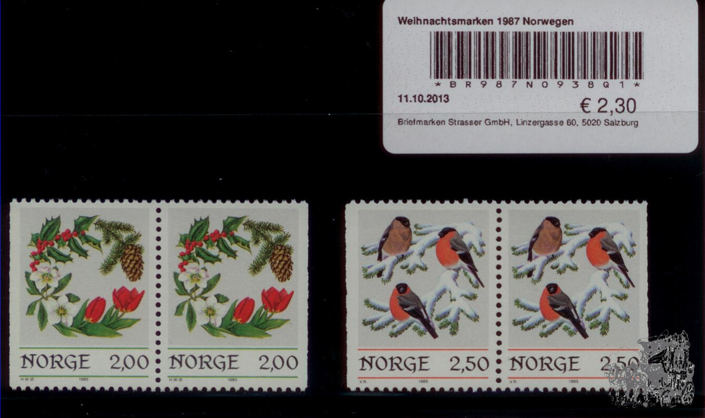 Weihnachtsmarken 1985 Norwegen