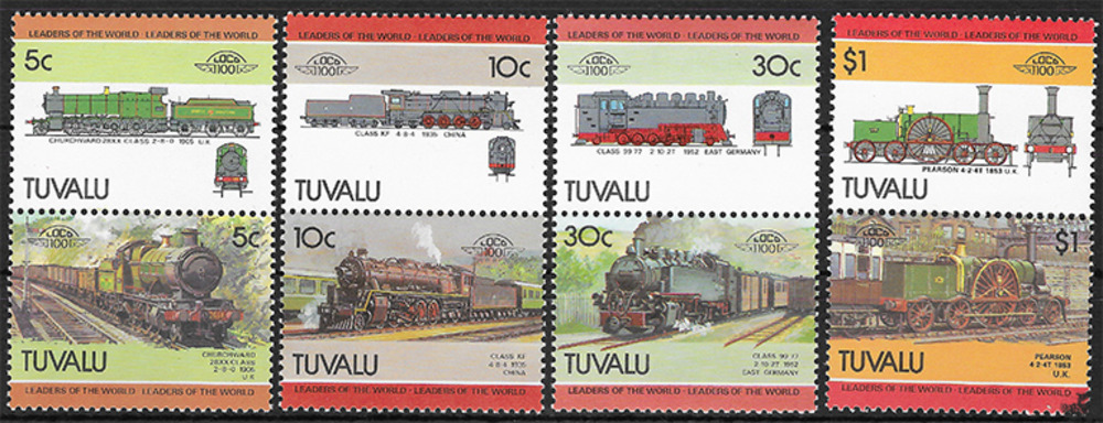 Tuvalu 1985 ** - Lokomotiven, Churchward 28 XX Klasse 2-8-0 (1905)