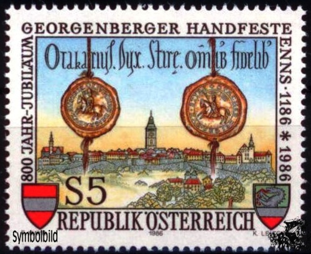 Österreich ** 1986 - 5 S - 800 Jahr-Jubiläum der Georgenberger Handfeste