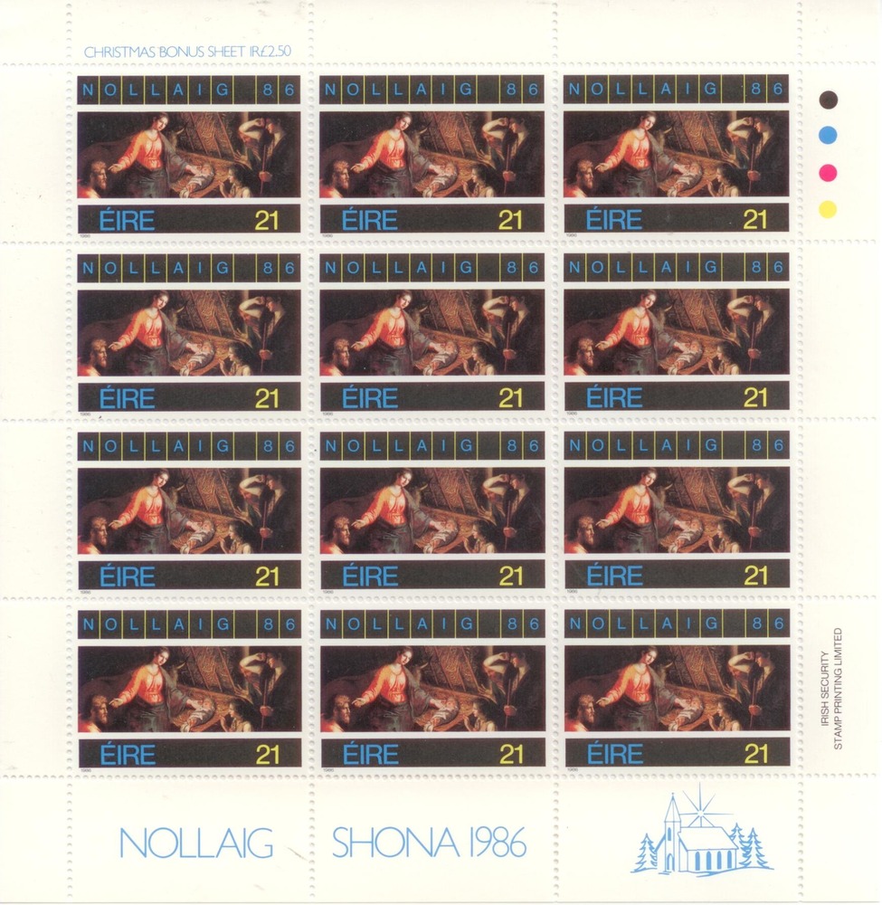 Weihnachtsblock 1986 Irland Weihnachtsblock 1986 Irland