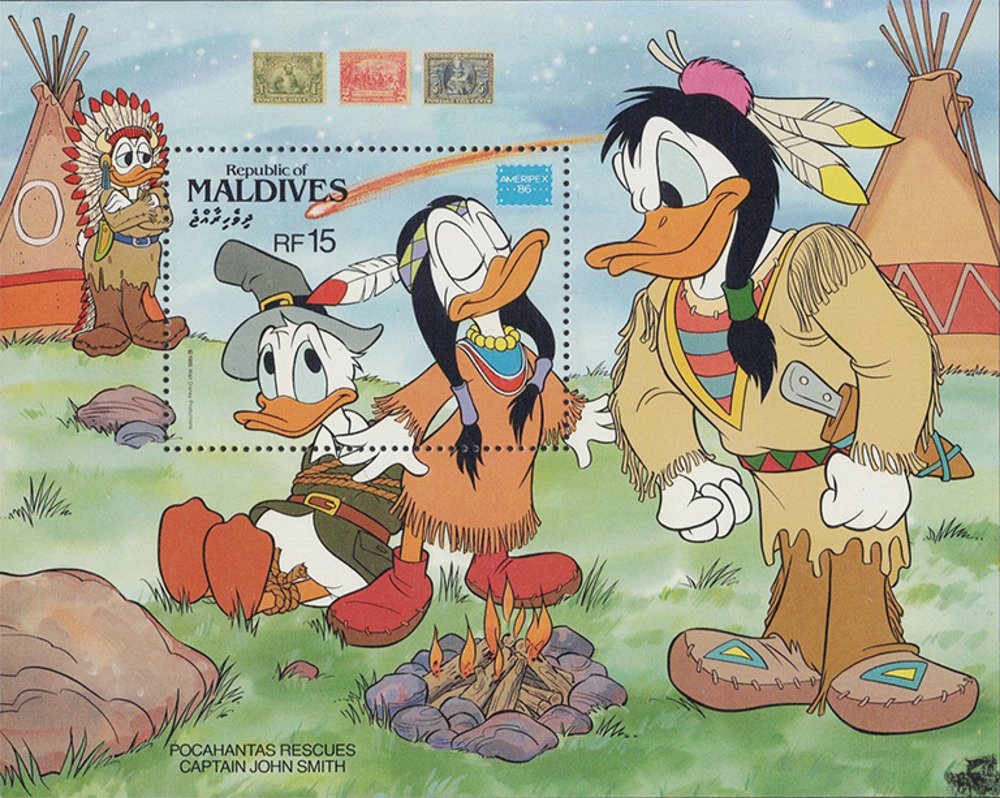 Malediven 1986 ** - Disneyblock, Donald, Daisy Duck