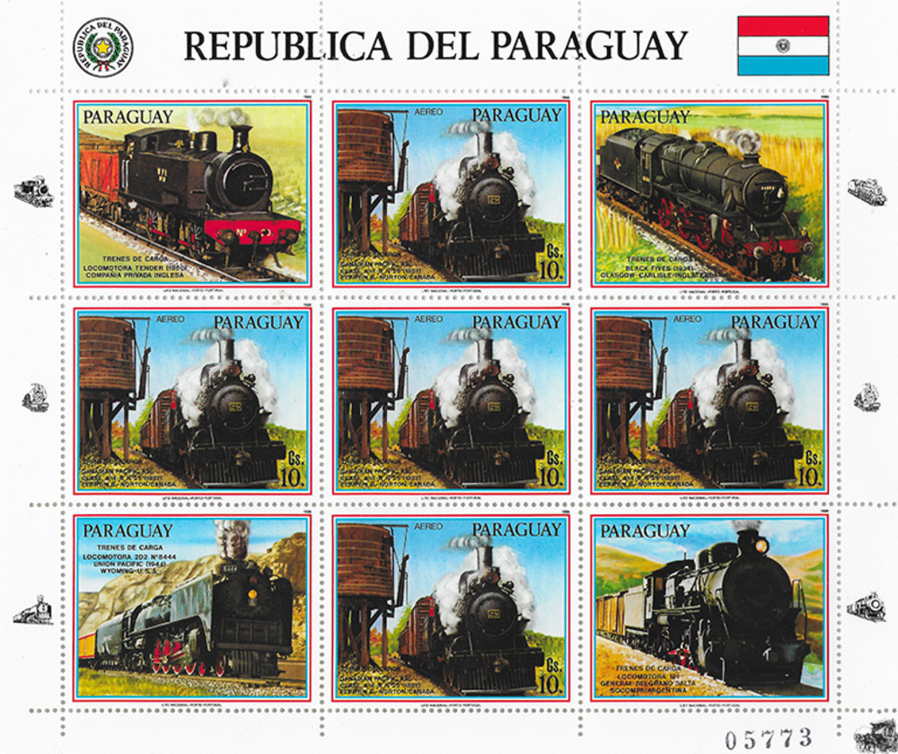 Paraguay 1986 ** - Güterzuglokomotiven