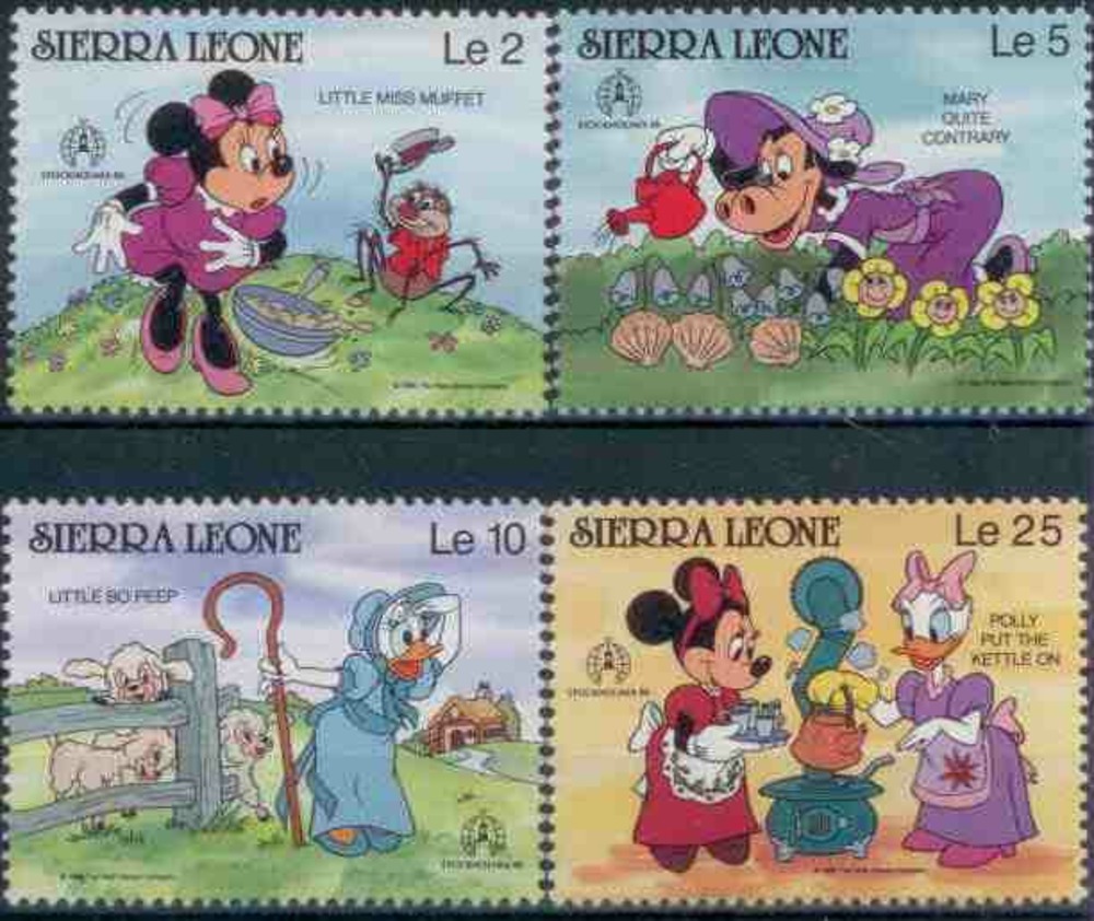 Disneymarken 1986 Sierra Leone Disneymarken 1986 Sierra Leone