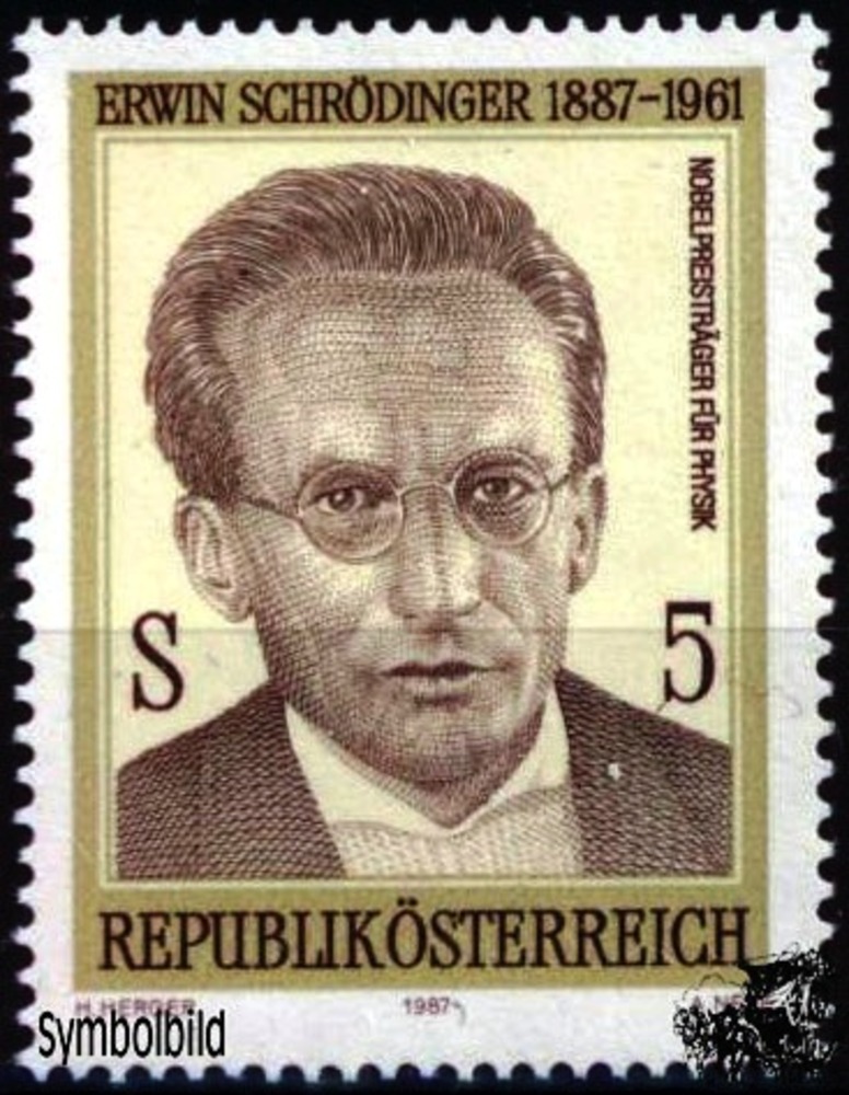 Österreich ** 1987 - 5 S - 100. Geburtstag von Prof. Dr. Erwin Schrödinger
