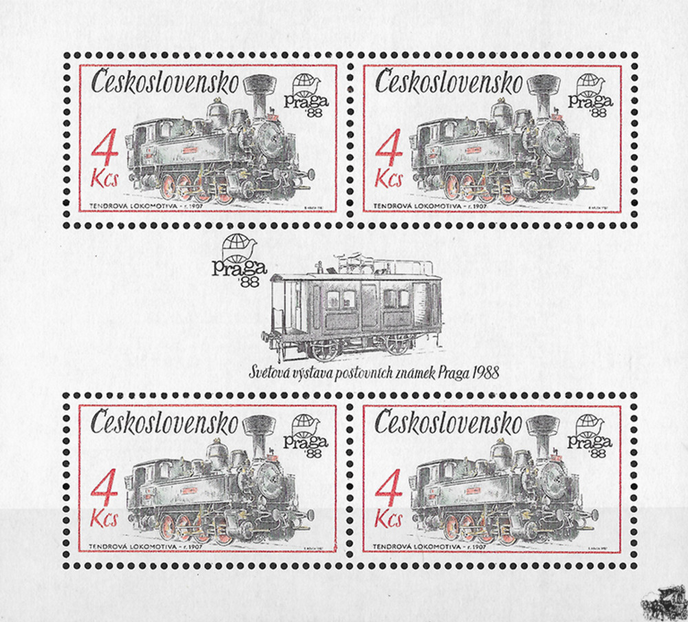 Tschechoslowakei 1987 ** - Tenderlokomotive (1907)