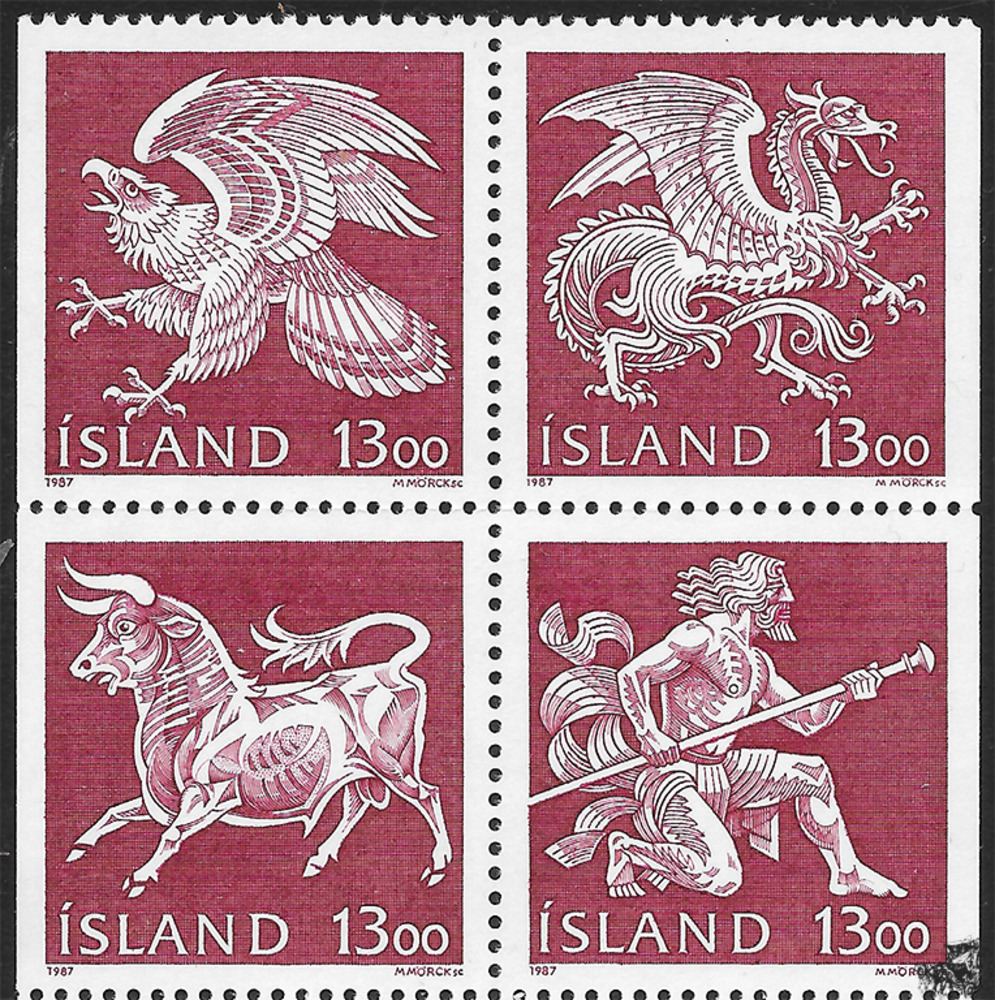 Island 1987 ** - Figuren aus dem isländischen Staatswappen